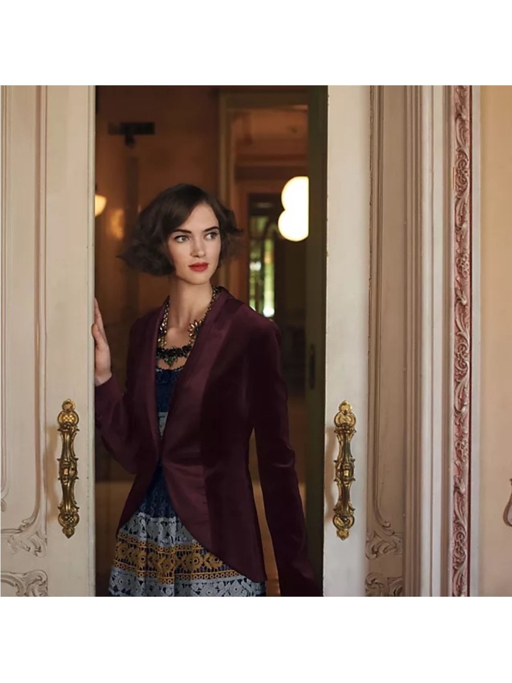 Ainsley Anthropologie tailored velvet corduroy blazer Large